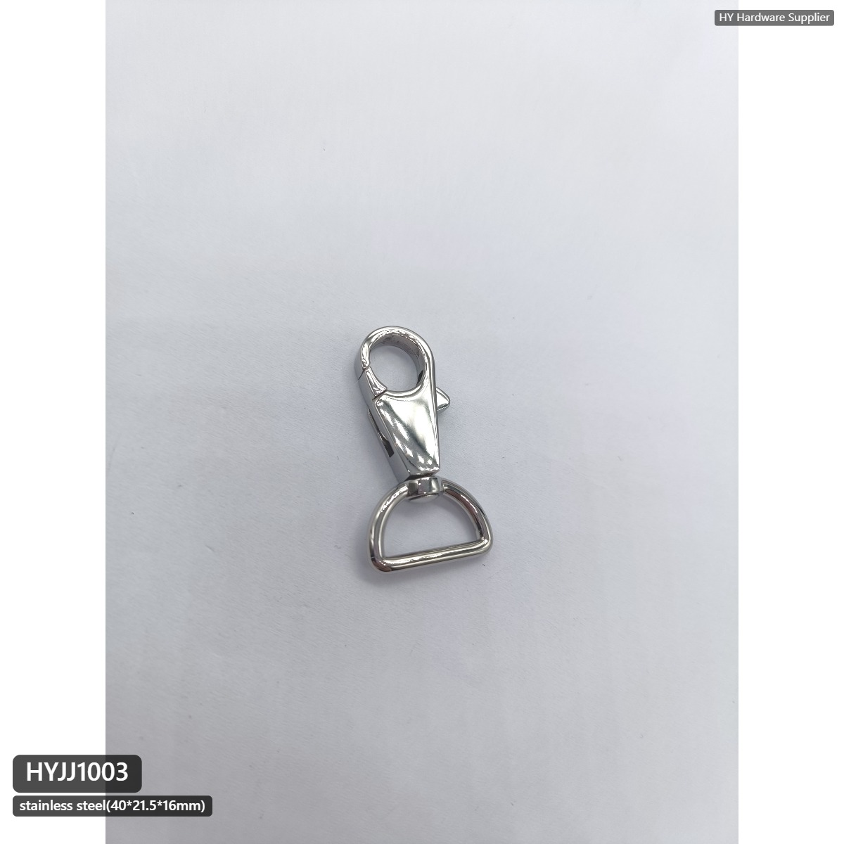 Stainless steel spring hook for bag