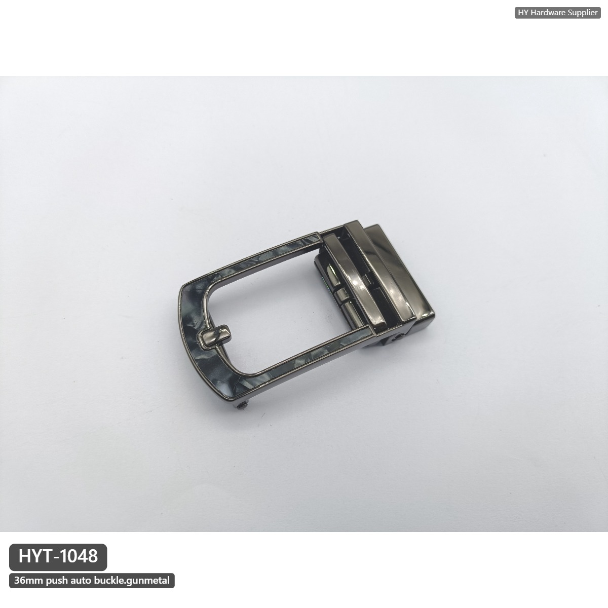 36mm Zinc Alloy Auto Belt Buckle, Gunmetal (Marble pattern)